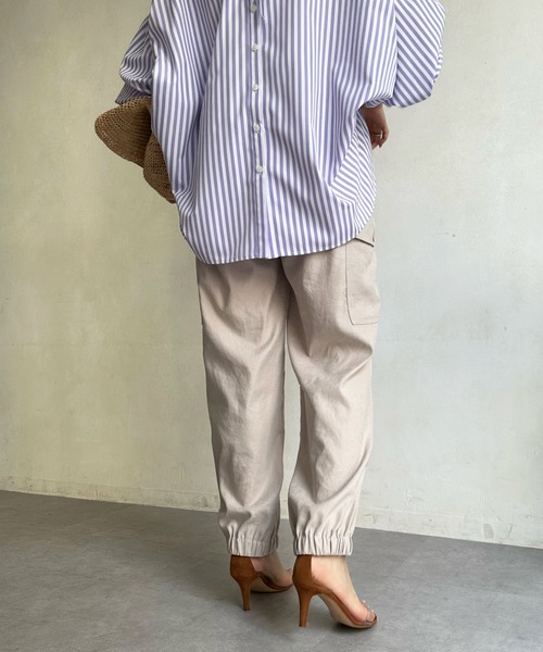 DouDou（ドゥドゥ）の「カーゴパンツ（カーゴパンツ・レディース・グレイッシュベージュ/ブラック/オフホワイト・FREE）」の12枚目の写真