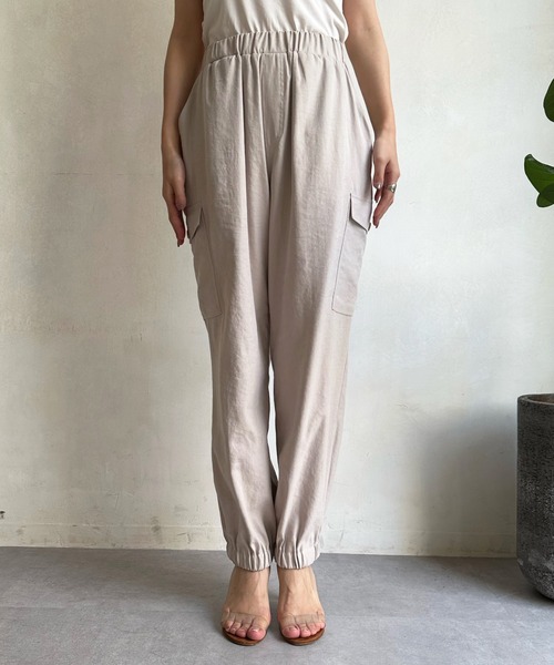 DouDou（ドゥドゥ）の「カーゴパンツ（カーゴパンツ・レディース・グレイッシュベージュ/ブラック/オフホワイト・FREE）」の7枚目の写真