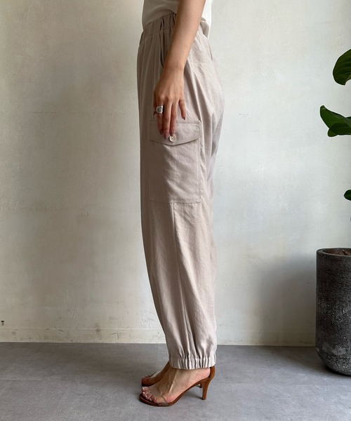 DouDou（ドゥドゥ）の「カーゴパンツ（カーゴパンツ・レディース・グレイッシュベージュ/ブラック/オフホワイト・FREE）」の17枚目の写真