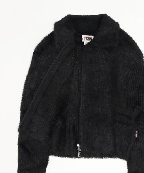 Guess(ゲス)の「GUESS Originals Fuzzy Zip-Up Sweater(ニット/セーター・レディース・ブラック・SMALL/MEDIUM/X-SMALL)」の8枚目の写真