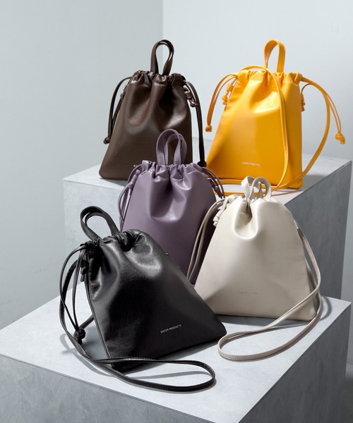 ENDER PRODUCTS（エンダープロダクツ）の「2WAY巾着ショルダーバッグ【ENDER PRODUCTS/エンダープロダクツ】（ショルダーバッグ・メンズ・アイボリー/パープル系/ダークブラウン/ブラック/マスタード・FREE）」の21枚目の写真