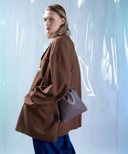 ENDER PRODUCTS（エンダープロダクツ）の「2WAY巾着ショルダーバッグ【ENDER PRODUCTS/エンダープロダクツ】（ショルダーバッグ・メンズ・アイボリー/パープル系/ダークブラウン/ブラック/マスタード・FREE）」の12枚目の写真