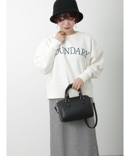 Lugnoncure（ルノンキュール）の「裏起毛ショート丈スウェット（ニット/セーター・レディース・イエロー/オフホワイト/グレー・ﾌﾘ-）」の19枚目の写真