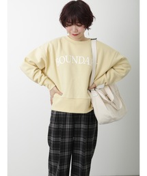 裏起毛ショート丈スウェット