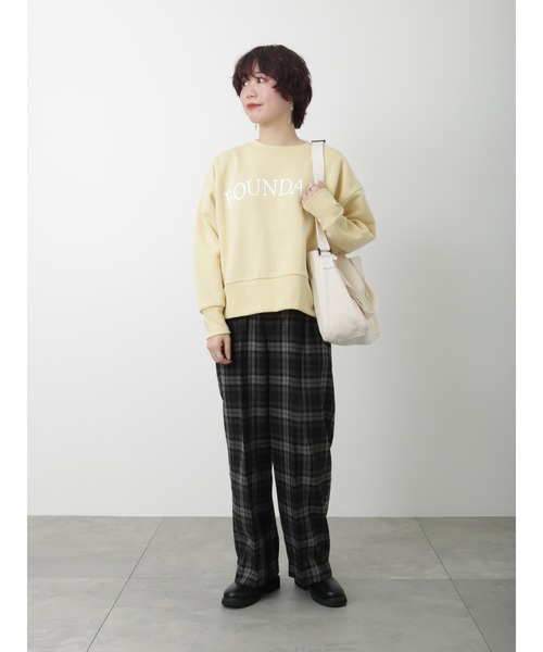 Lugnoncure（ルノンキュール）の「裏起毛ショート丈スウェット（ニット/セーター・レディース・イエロー/オフホワイト/グレー・ﾌﾘ-）」の17枚目の写真