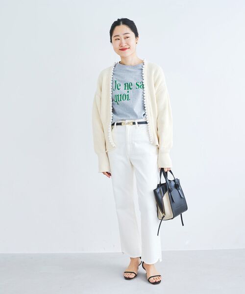 le.coeur blanc（ルクールブラン）の「サイドジッパートート（トートバッグ・レディース・グレイッシュベージュ/ブラック・FREE）」の10枚目の写真