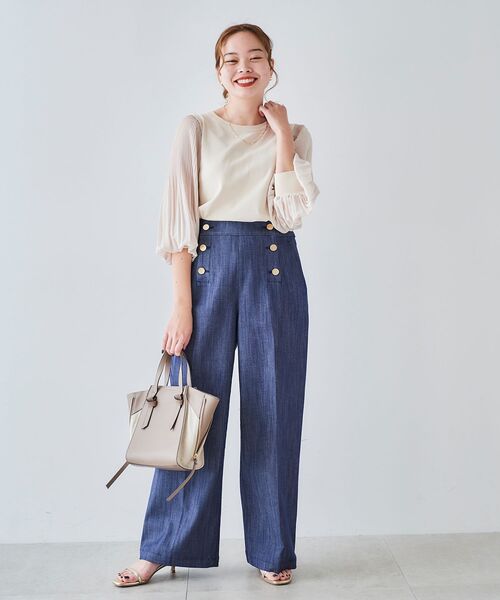 le.coeur blanc（ルクールブラン）の「サイドジッパートート（トートバッグ・レディース・グレイッシュベージュ/ブラック・FREE）」の20枚目の写真