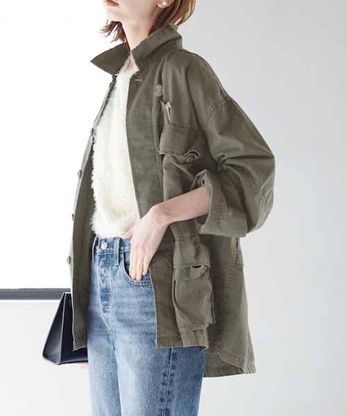 SLOBE IENA(スローブイエナ)の「【ROTHCO/ロスコ】 BDU SHIRTS ブルゾン(ミリタリージャケット・レディース・ブラック/カーキ・FREE)」の3枚目の写真