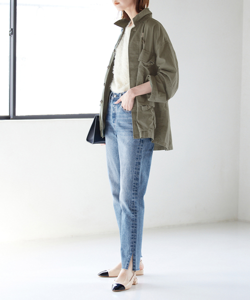 SLOBE IENA(スローブイエナ)の「【ROTHCO/ロスコ】 BDU SHIRTS ブルゾン(ミリタリージャケット・レディース・ブラック/カーキ・FREE)」の4枚目の写真