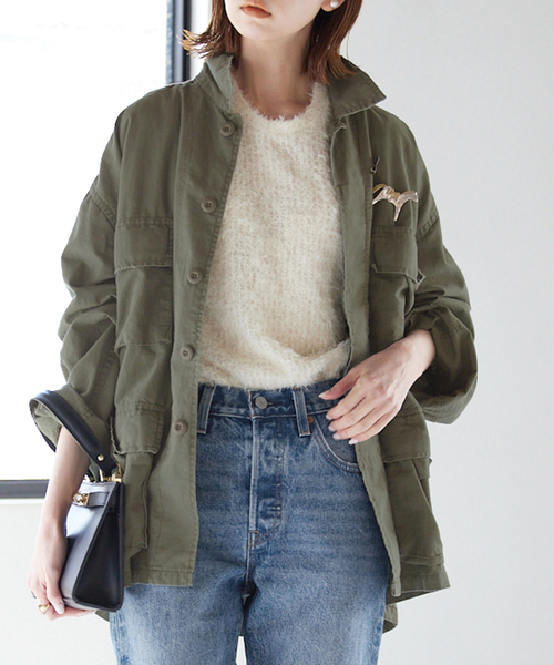 SLOBE IENA(スローブイエナ)の「【ROTHCO/ロスコ】 BDU SHIRTS ブルゾン(ミリタリージャケット・レディース・ブラック/カーキ・FREE)」の7枚目の写真