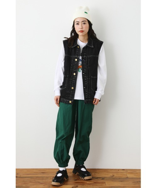 RODEO CROWNS WIDE BOWL(ロデオクラウンズワイドボウル)の「VINTAGE LIKE DENIM ベスト(ベスト・レディース・ブラック/ブルー・FREE)」の10枚目の写真