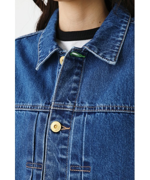 RODEO CROWNS WIDE BOWL(ロデオクラウンズワイドボウル)の「VINTAGE LIKE DENIM ベスト(ベスト・レディース・ブラック/ブルー・FREE)」の4枚目の写真