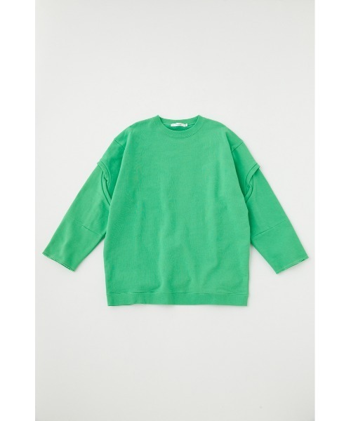 MOUSSY（マウジー）の「OPEN SLEEVE スウェット（スウェット・レディース・ライトブラック/杢グレー/オフホワイト/ライトグリーン・FREE）」の4枚目の写真