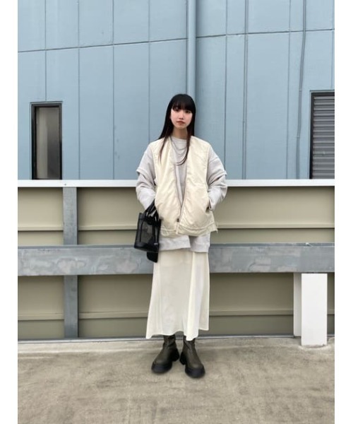 MOUSSY（マウジー）の「OPEN SLEEVE スウェット（スウェット・レディース・ライトブラック/杢グレー/オフホワイト/ライトグリーン・FREE）」の21枚目の写真