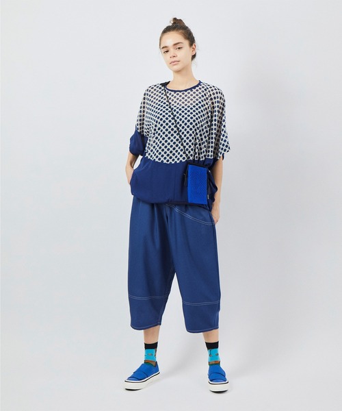 gomme（ゴム）の「Ｐツイル　切替カーブパンツ（その他パンツ・レディース・ブラック/ブルー/チャコールグレー・MEDIUM）」の10枚目の写真