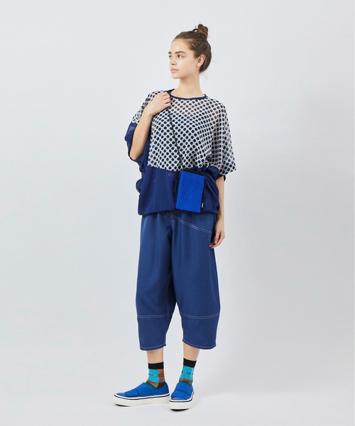 gomme（ゴム）の「Ｐツイル　切替カーブパンツ（その他パンツ・レディース・ブラック/ブルー/チャコールグレー・MEDIUM）」の11枚目の写真