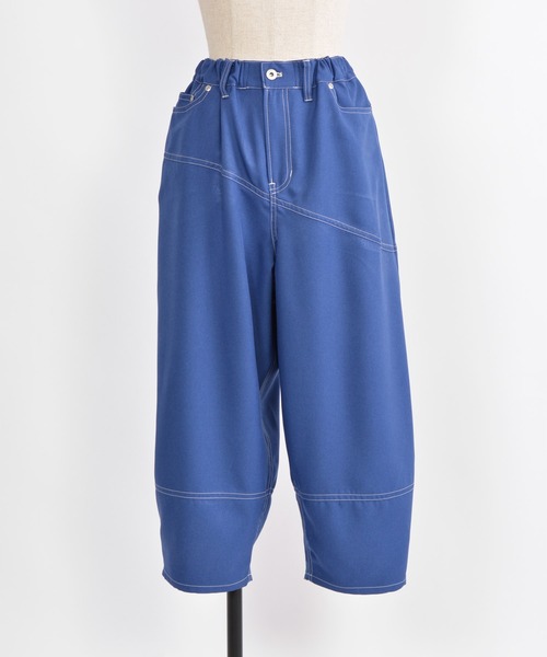 gomme（ゴム）の「Ｐツイル　切替カーブパンツ（その他パンツ・レディース・ブラック/ブルー/チャコールグレー・MEDIUM）」の13枚目の写真