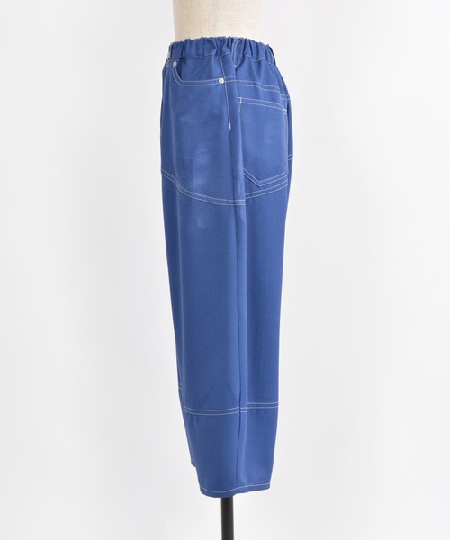 gomme（ゴム）の「Ｐツイル　切替カーブパンツ（その他パンツ・レディース・ブラック/ブルー/チャコールグレー・MEDIUM）」の14枚目の写真