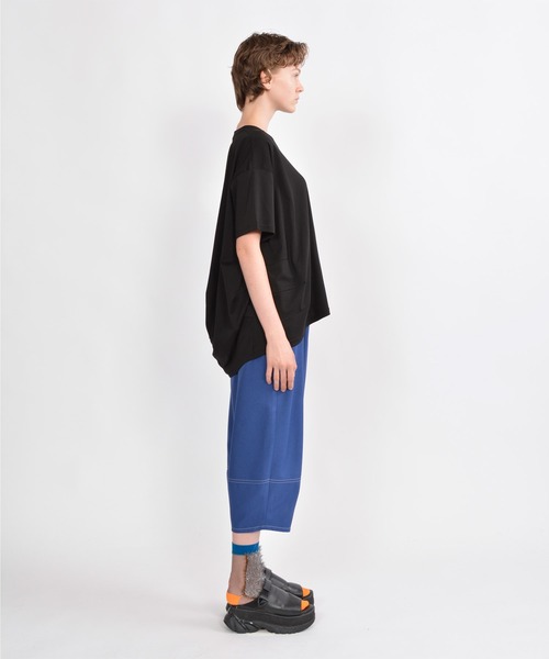 gomme（ゴム）の「Ｐツイル　切替カーブパンツ（その他パンツ・レディース・ブラック/ブルー/チャコールグレー・MEDIUM）」の22枚目の写真