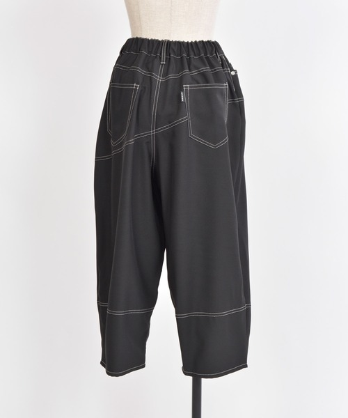 gomme（ゴム）の「Ｐツイル　切替カーブパンツ（その他パンツ・レディース・ブラック/ブルー/チャコールグレー・MEDIUM）」の6枚目の写真