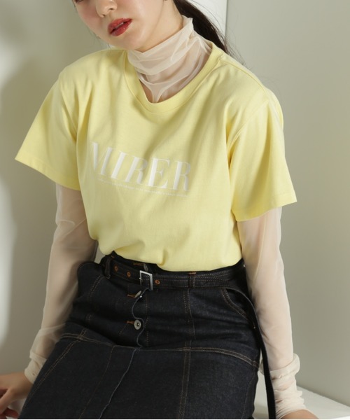 FREE'S MART(フリーズマート)の「◆カラーロゴプリントTシャツ(Tシャツ/カットソー・レディース・イエロー/ネイビー/ホワイト・FREE)」の5枚目の写真
