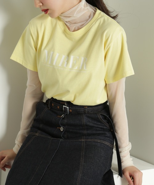 FREE'S MART(フリーズマート)の「◆カラーロゴプリントTシャツ(Tシャツ/カットソー・レディース・イエロー/ネイビー/ホワイト・FREE)」の6枚目の写真
