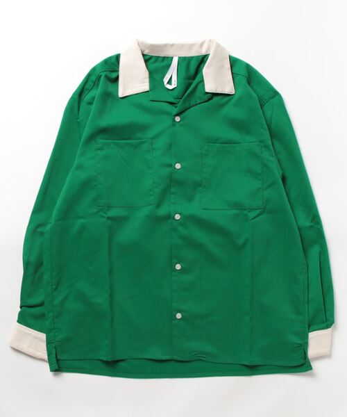 セール】メンズライク オープンカラー クレリックシャツ レディース