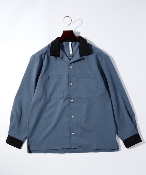 セール】メンズライク オープンカラー クレリックシャツ レディース