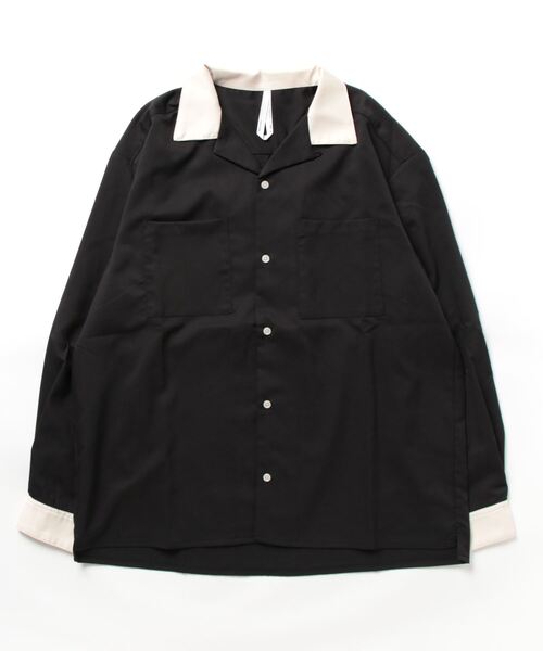 セール】メンズライク オープンカラー クレリックシャツ レディース