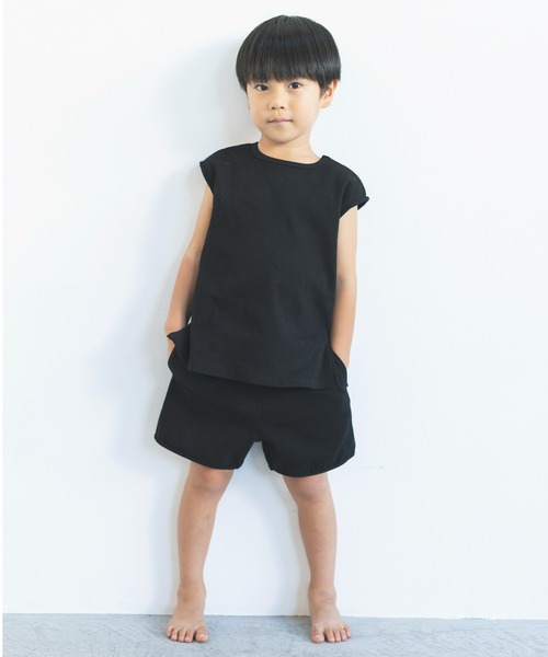ooju(オージュ)の「【ooju】リブセット(Tシャツ/カットソー・キッズ・ブラック/グレー/ブルー・1/2/3/4)」の1枚目の写真