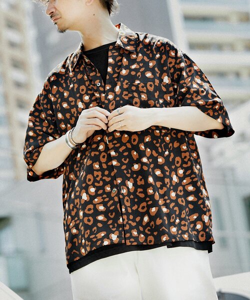 JOURNAL STANDARD relumeレオパードノーカラージャケット JOURNAL STANDARD relume｜リネンミックスノーカラージャケット