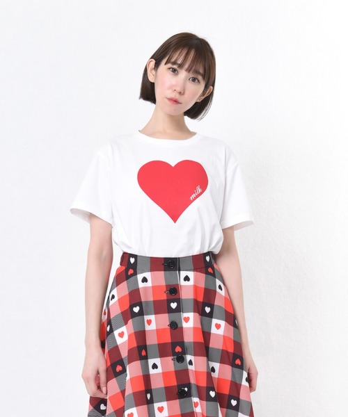MILK(ミルク)の「Plump Heart Tシャツ(Tシャツ/カットソー・レディース・A/B/C/D・FREE)」の1枚目の写真