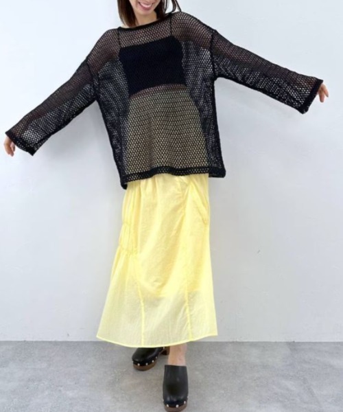 FOREVER 21（フォーエバー トゥエンティーワン）の「【VINTAGE】アシメギャザーロングスカート（スカート・レディース・ブラック/イエロー/グリーン・FREE）」の20枚目の写真