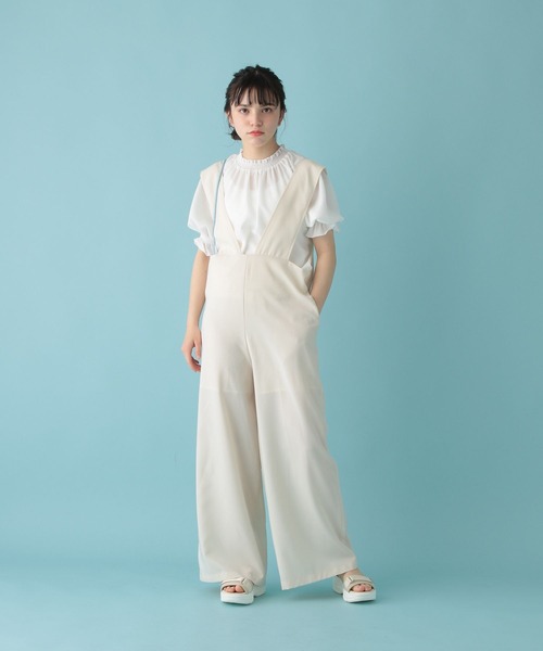 GLOBAL WORK（グローバルワーク）の「シャーリングブラウス半袖/AND YUA ANY/193271（シャツ/ブラウス・キッズ・ホワイト/ライトグリーン・150cm/160cm）」の11枚目の写真