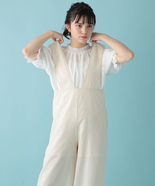 GLOBAL WORK（グローバルワーク）の「シャーリングブラウス半袖/AND YUA ANY/193271（シャツ/ブラウス・キッズ・ホワイト/ライトグリーン・150cm/160cm）」の13枚目の写真