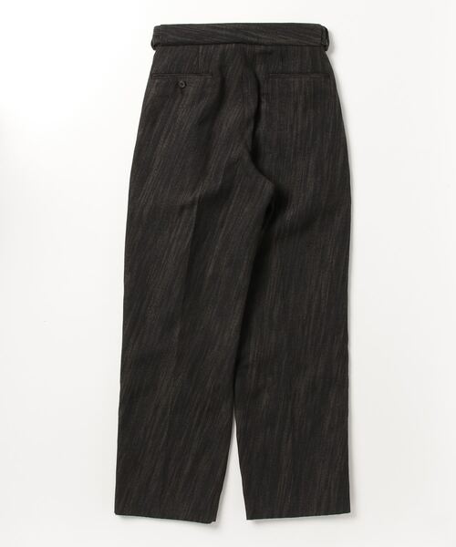 YOKE(ヨーク)の「YOKE/ヨーク/JACQUARD BELTED WIDE TROUSERS(スラックス・メンズ・ブラック/ベージュ・1)」の3枚目の写真