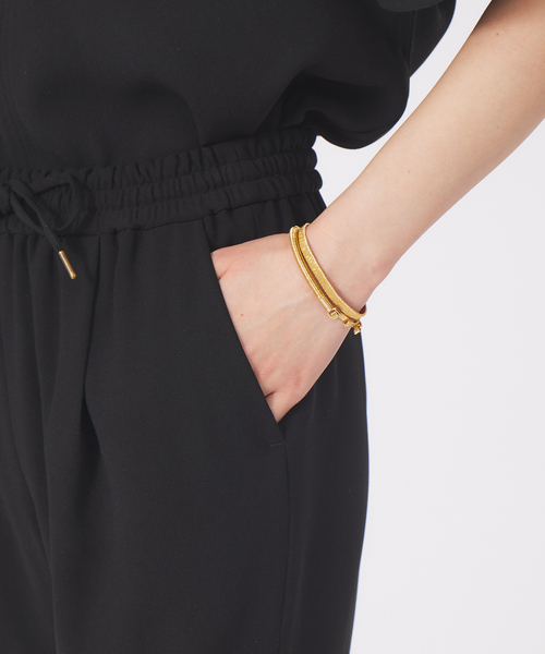 qualite（カリテ）の「【セットアップ対応】ダブルクロスパンツ（スラックス・レディース・ブラック/ベージュ・40/38/36/34）」の7枚目の写真