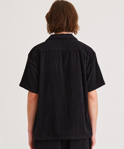 Saturdays NYC（サタデーズ ニューヨークシティ ）の「Pile Open Collar S/S Shirt（シャツ/ブラウス・メンズ・ブラック・L/M/XL）」の2枚目の写真