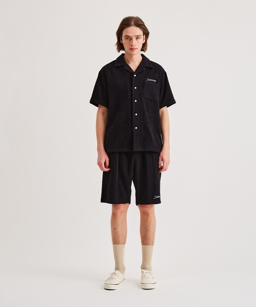 （美品）Saturdays NYC ウィンドプルオーバーシャツ　S Saturdays NYC シャツ Dot Open Collar S/S Shirt メンズ