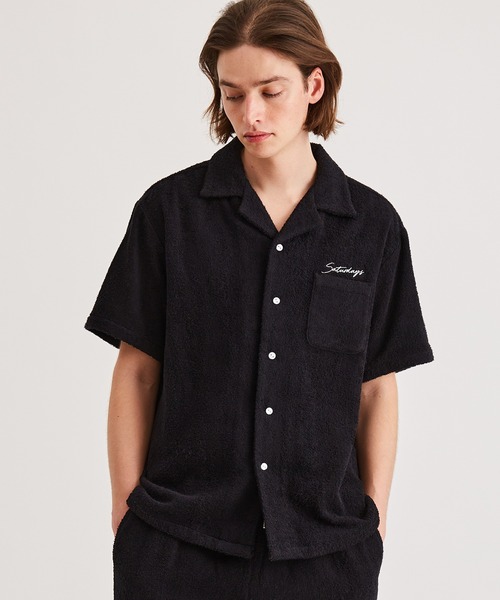 Saturdays NYC（サタデーズ ニューヨークシティ ）の「Pile Open Collar S/S Shirt（シャツ/ブラウス・メンズ・ブラック・L/M/XL）」の5枚目の写真