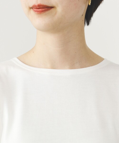 BEAMS HEART（ビームスハート）の「BEAMS HEART / 袖異素材 ギャザープルオーバー（Tシャツ/カットソー・レディース・ブルー系その他4/ブラック/オフホワイト・FREE）」の20枚目の写真