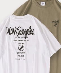 24SS 新色追加【(What it isNt) ART BY MARK GONZALES/ワットイットイズント マークゴンザレス】バックプリントグラフィックTシャツ/ワンポイント/オーバーサイズ