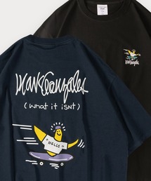 24SS 新色追加【(What it isNt) ART BY MARK GONZALES/ワットイットイズント マークゴンザレス】バックプリントグラフィックTシャツ/ワンポイント/オーバーサイズ