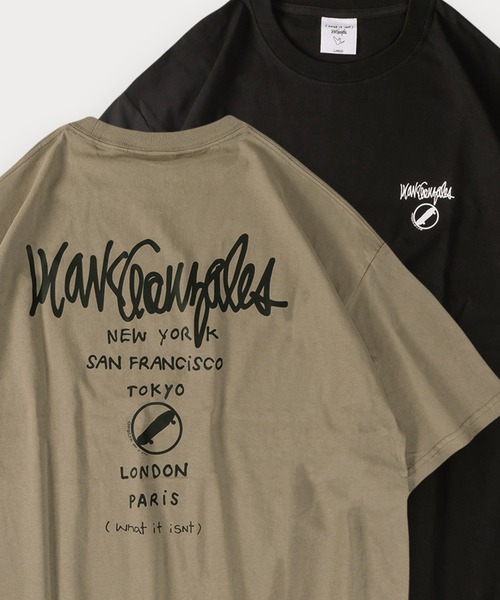 (What it isNt)ART BY MARKGONZALES(ワットイットイズント)の「24SS 新色追加【(What it isNt) ART BY MARK GONZALES/ワットイットイズント マークゴンザレス】バックプリントグラフィックTシャツ/ワンポイント/オーバーサイズ(Tシャツ/カットソー・メンズ・ブラック/ホワイト/ベージュ/ブルー/グリーン/ホワイト系その他2/ホワイト系その他/ブラック系その他/ブラック系その他2/カーキ/ネイビー/グレイッシュベージュ・M/L/XL)」の8枚目の写真
