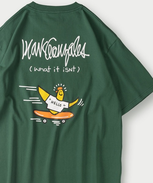 (What it isNt)ART BY MARKGONZALES(ワットイットイズント)の「24SS 新色追加【(What it isNt) ART BY MARK GONZALES/ワットイットイズント マークゴンザレス】バックプリントグラフィックTシャツ/ワンポイント/オーバーサイズ(Tシャツ/カットソー・メンズ・ブラック/ホワイト/ベージュ/ブルー/グリーン/ホワイト系その他2/ホワイト系その他/ブラック系その他/ブラック系その他2/カーキ/ネイビー/グレイッシュベージュ・M/L/XL)」の10枚目の写真