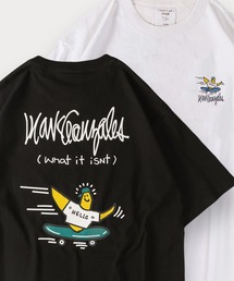 24SS 新色追加【(What it isNt) ART BY MARK GONZALES/ワットイットイズント マークゴンザレス】バックプリントグラフィックTシャツ/ワンポイント/オーバーサイズ