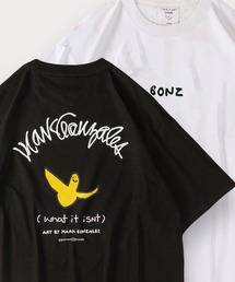 24SS 新色追加【(What it isNt) ART BY MARK GONZALES/ワットイットイズント マークゴンザレス】バックプリントグラフィックTシャツ/ワンポイント/オーバーサイズ