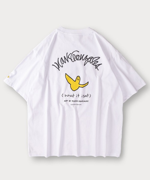 (What it isNt)ART BY MARKGONZALES(ワットイットイズント)の「24SS 新色追加【(What it isNt) ART BY MARK GONZALES/ワットイットイズント マークゴンザレス】バックプリントグラフィックTシャツ/ワンポイント/オーバーサイズ(Tシャツ/カットソー・メンズ・ブラック/ホワイト/ベージュ/ブルー/グリーン/ホワイト系その他2/ホワイト系その他/ブラック系その他/ブラック系その他2/カーキ/ネイビー/グレイッシュベージュ・M/L/XL)」の20枚目の写真