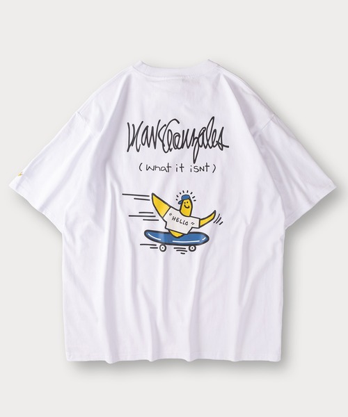 (What it isNt)ART BY MARKGONZALES(ワットイットイズント)の「24SS 新色追加【(What it isNt) ART BY MARK GONZALES/ワットイットイズント マークゴンザレス】バックプリントグラフィックTシャツ/ワンポイント/オーバーサイズ(Tシャツ/カットソー・メンズ・ブラック/ホワイト/ベージュ/ブルー/グリーン/ホワイト系その他2/ホワイト系その他/ブラック系その他/ブラック系その他2/カーキ/ネイビー/グレイッシュベージュ・M/L/XL)」の17枚目の写真