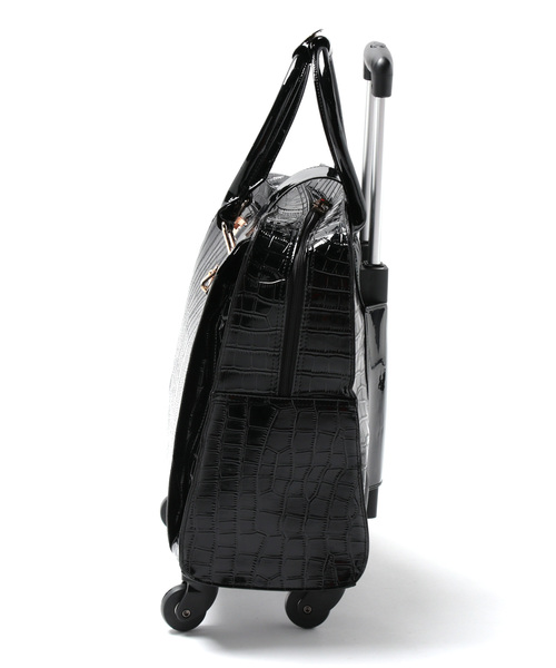 Three Four Time(スリーフォータイム)の「4輪型押しレトロキャリーバッグ(スーツケース/キャリーバッグ・レディース・ブラック・FREE)」の3枚目の写真